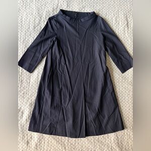 COS Navy Long Sleeve Dress